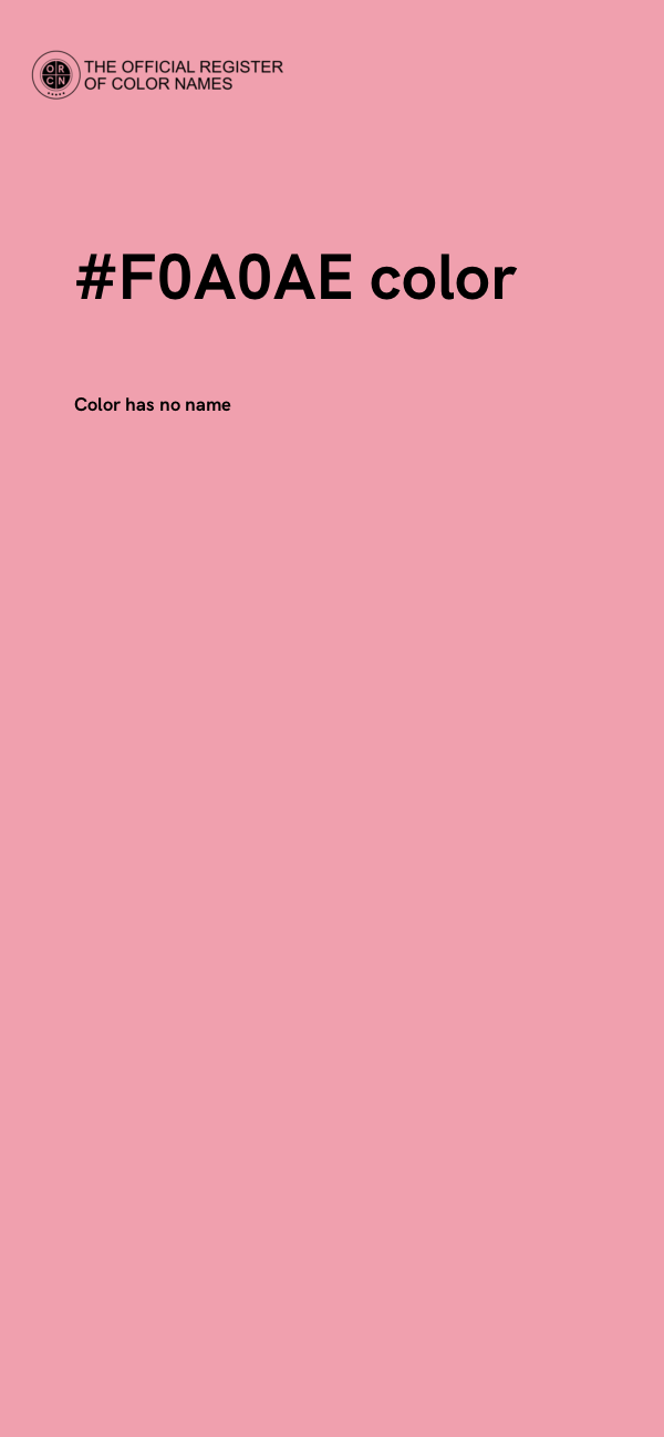 #F0A0AE color image