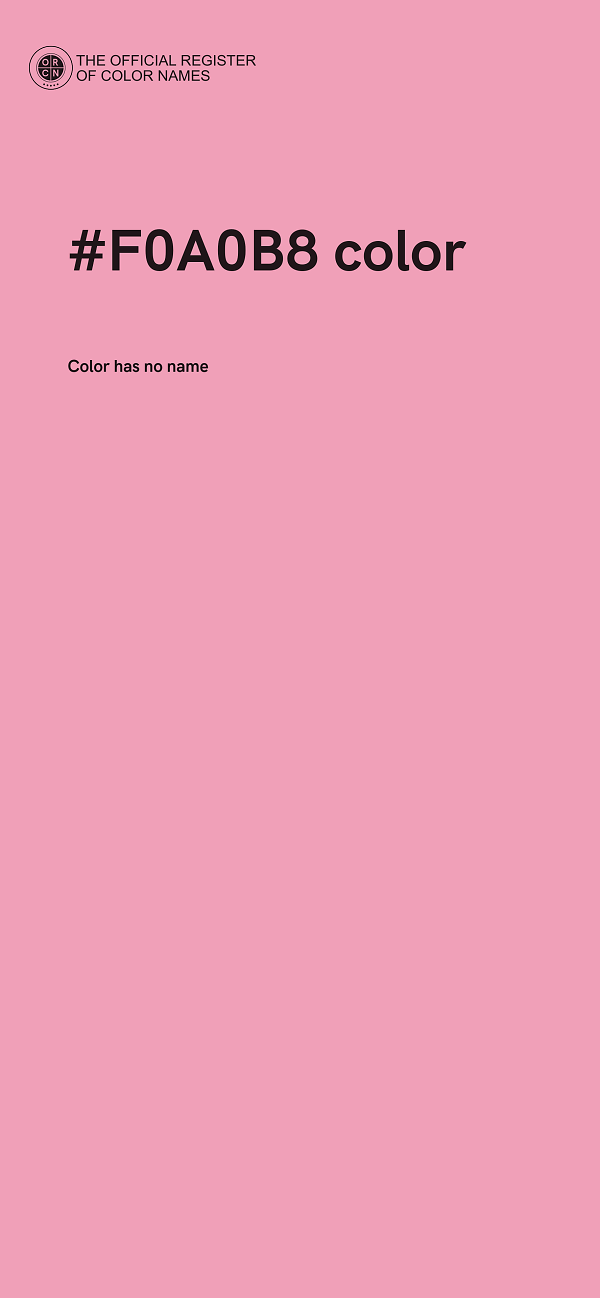 #F0A0B8 color image