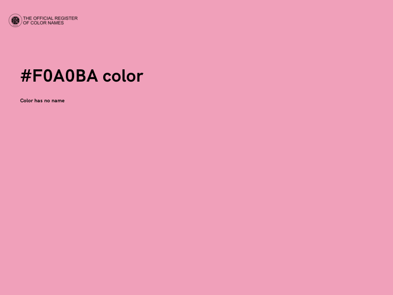 #F0A0BA color image