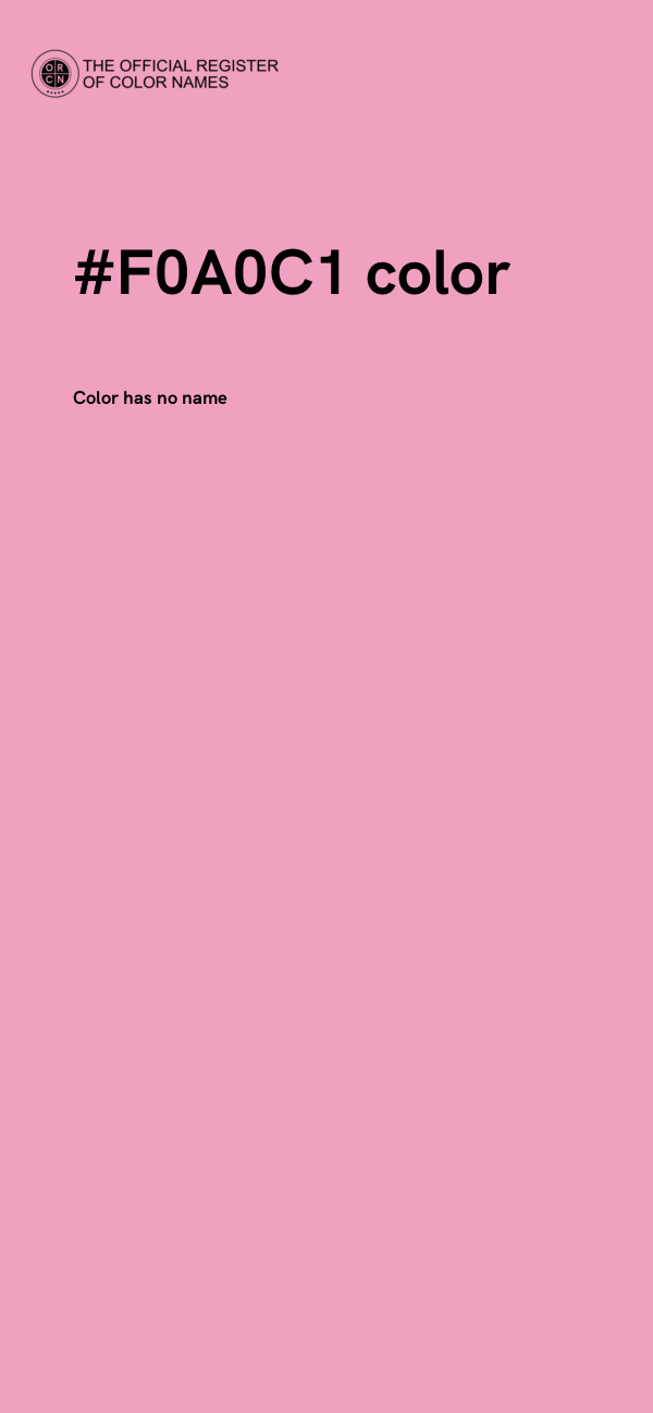 #F0A0C1 color image