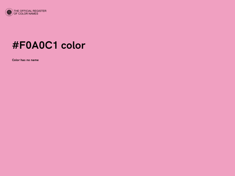 #F0A0C1 color image