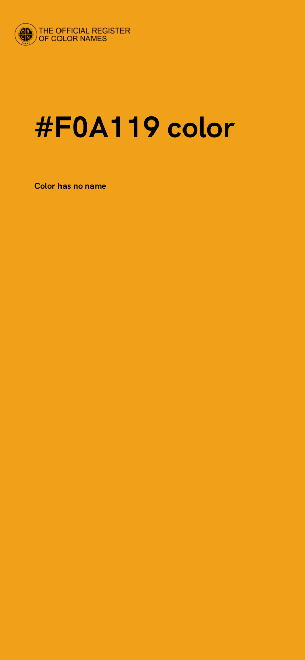 #F0A119 color image