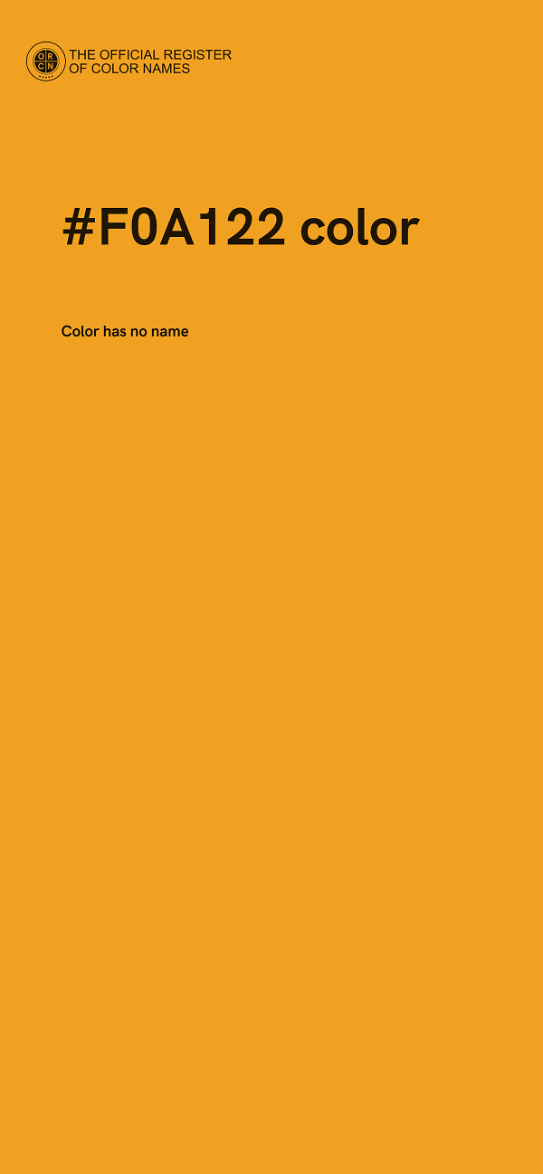 #F0A122 color image