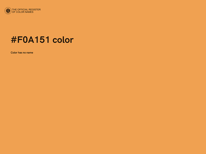 #F0A151 color image