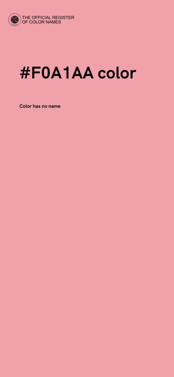 #F0A1AA color image