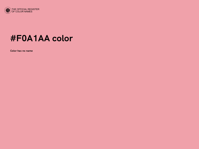 #F0A1AA color image