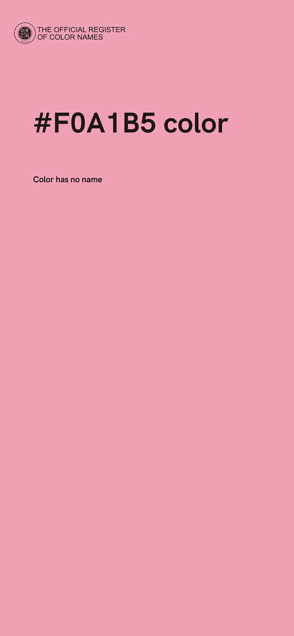 #F0A1B5 color image