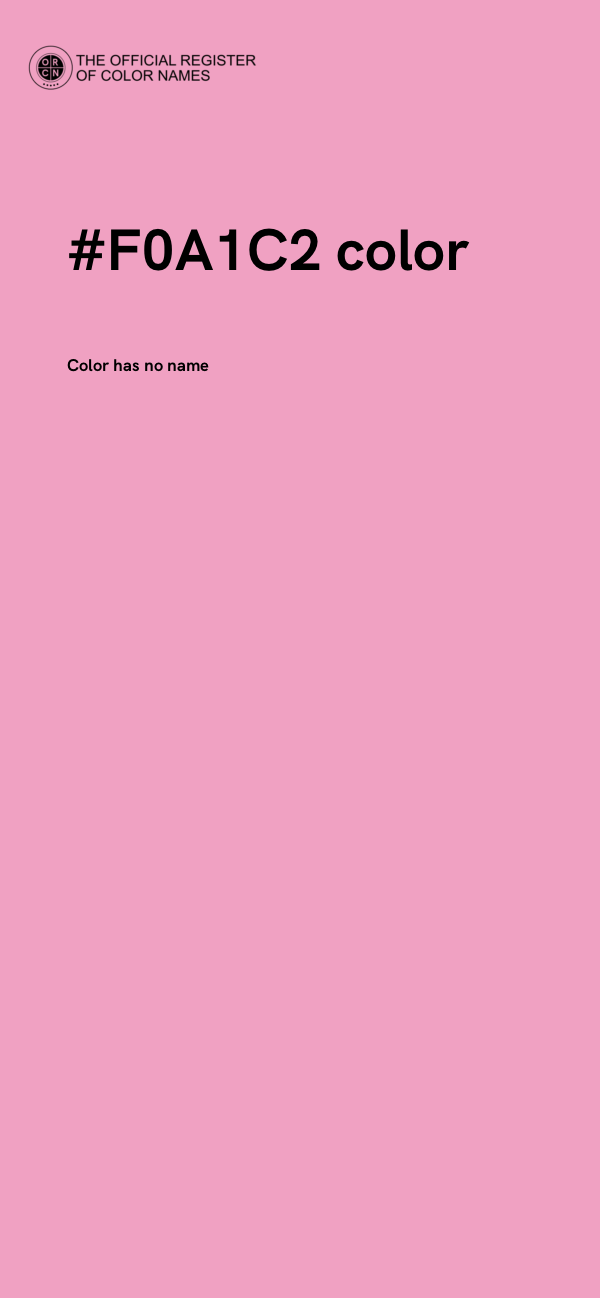 #F0A1C2 color image