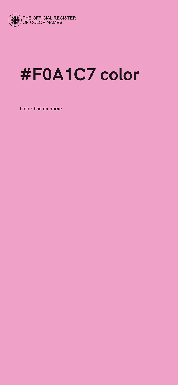 #F0A1C7 color image