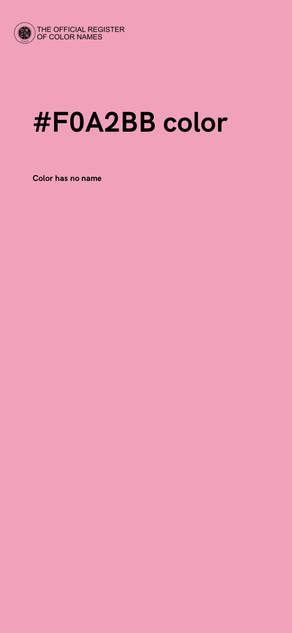 #F0A2BB color image