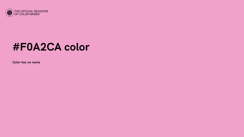 #F0A2CA color image
