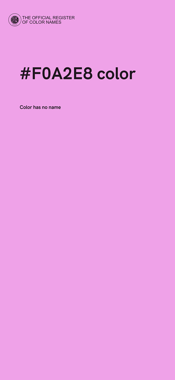 #F0A2E8 color image