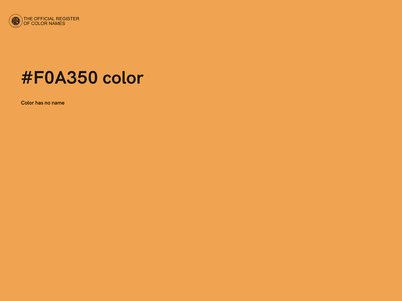 #F0A350 color image