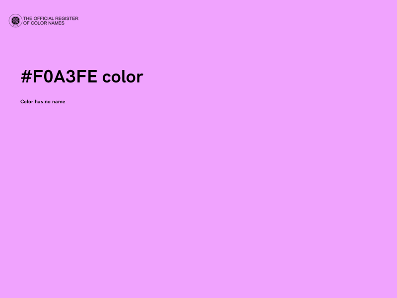 #F0A3FE color image