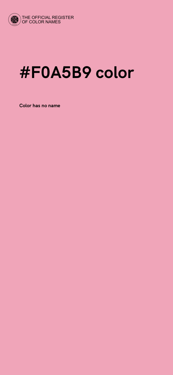 #F0A5B9 color image