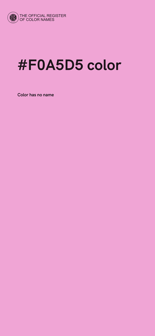 #F0A5D5 color image