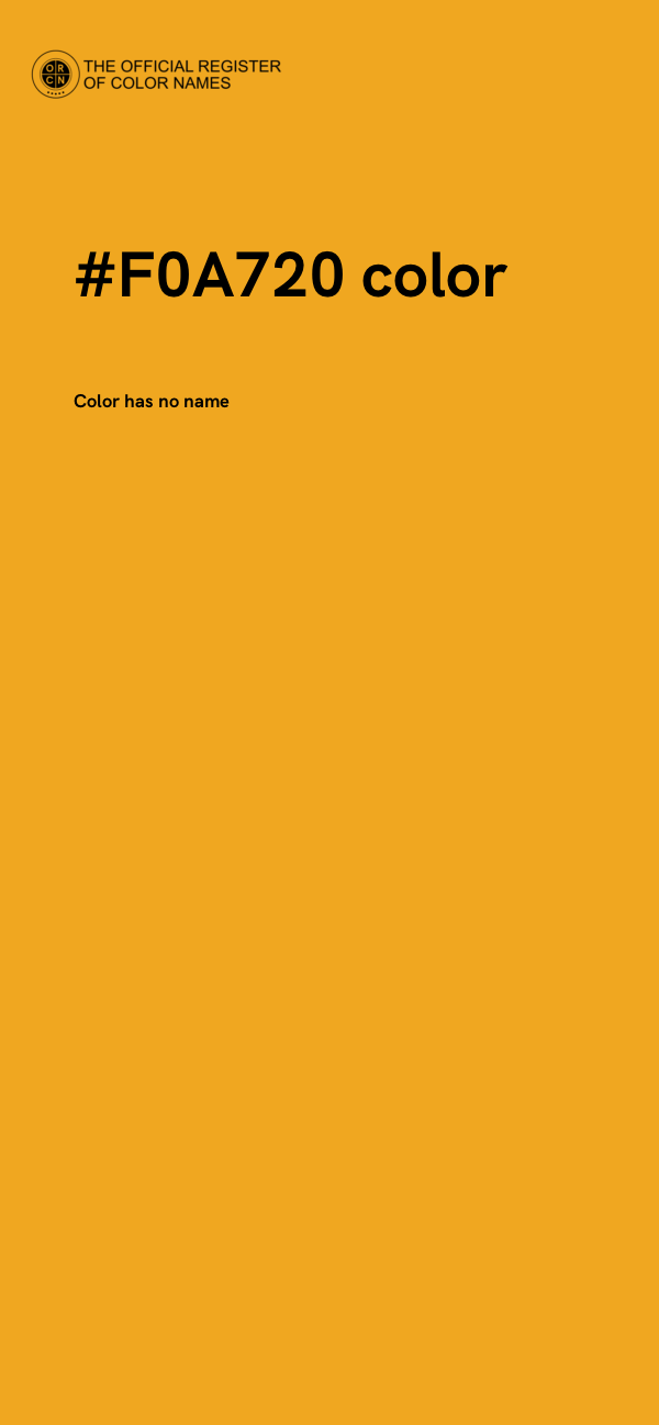 #F0A720 color image