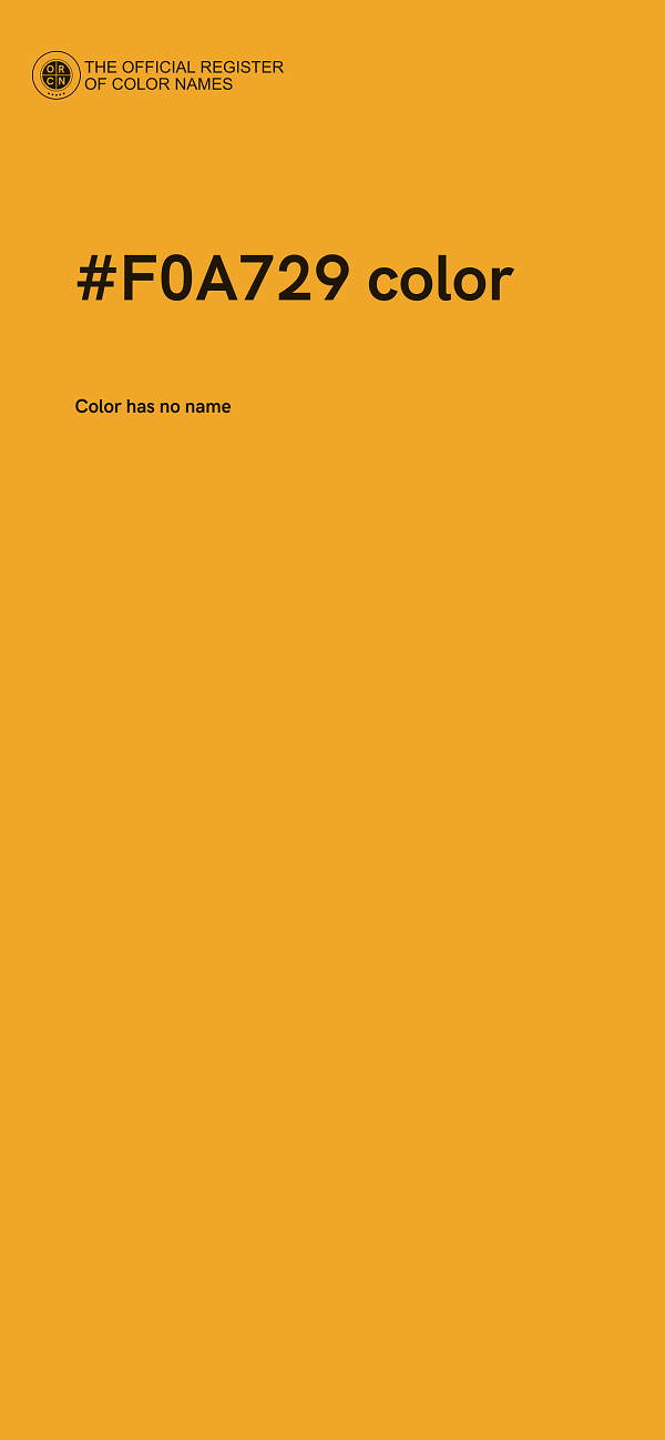 #F0A729 color image