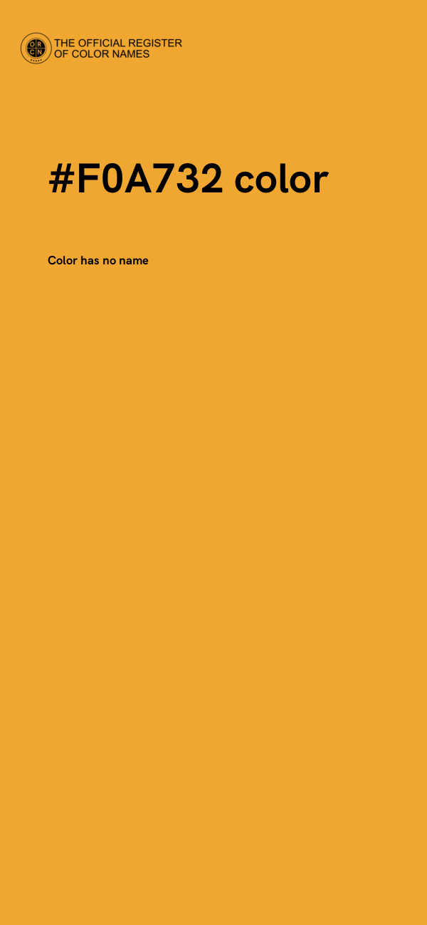 #F0A732 color image