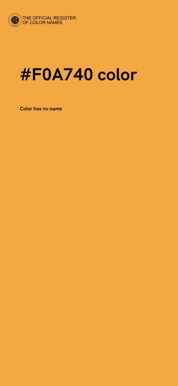 #F0A740 color image