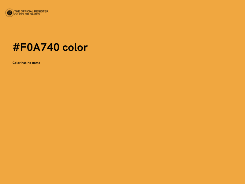 #F0A740 color image