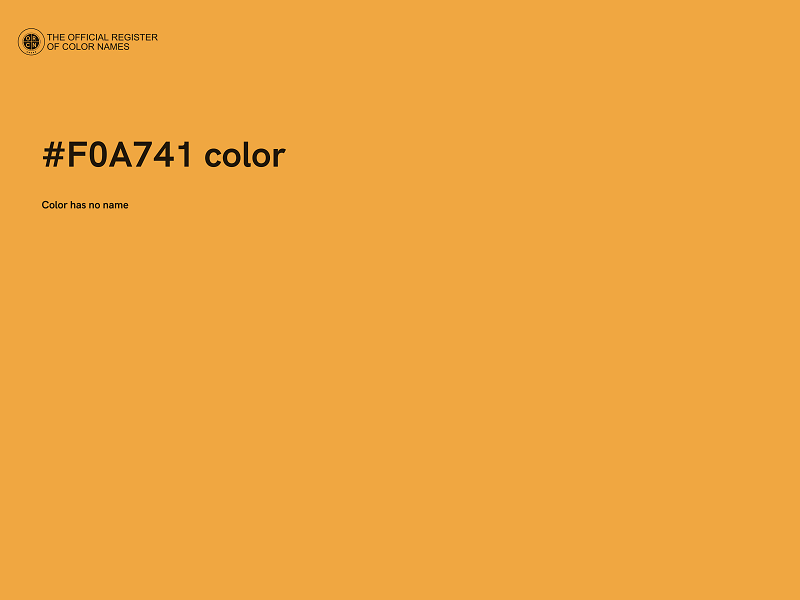 #F0A741 color image