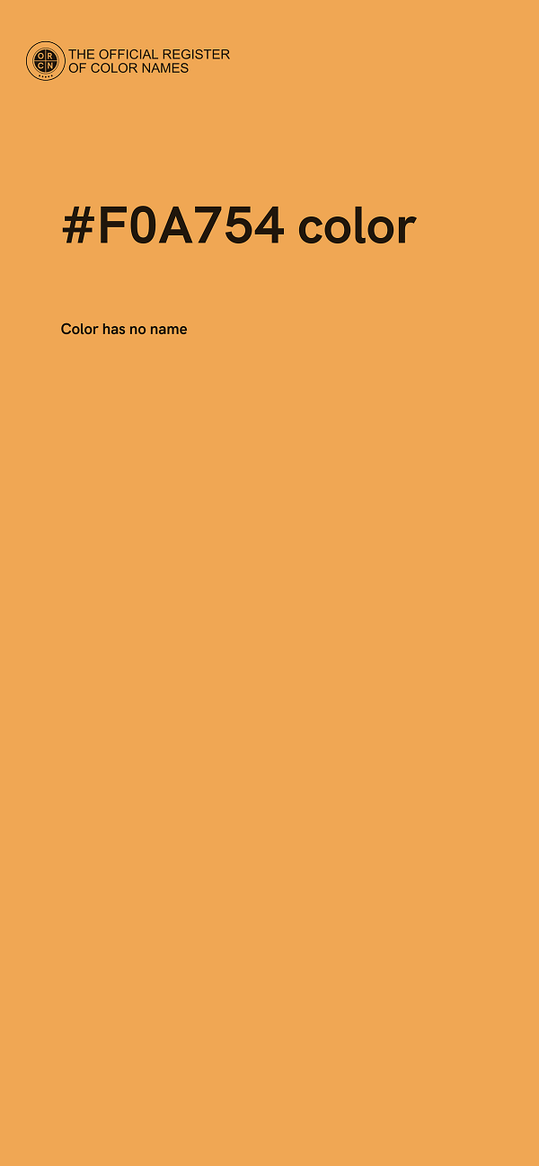 #F0A754 color image