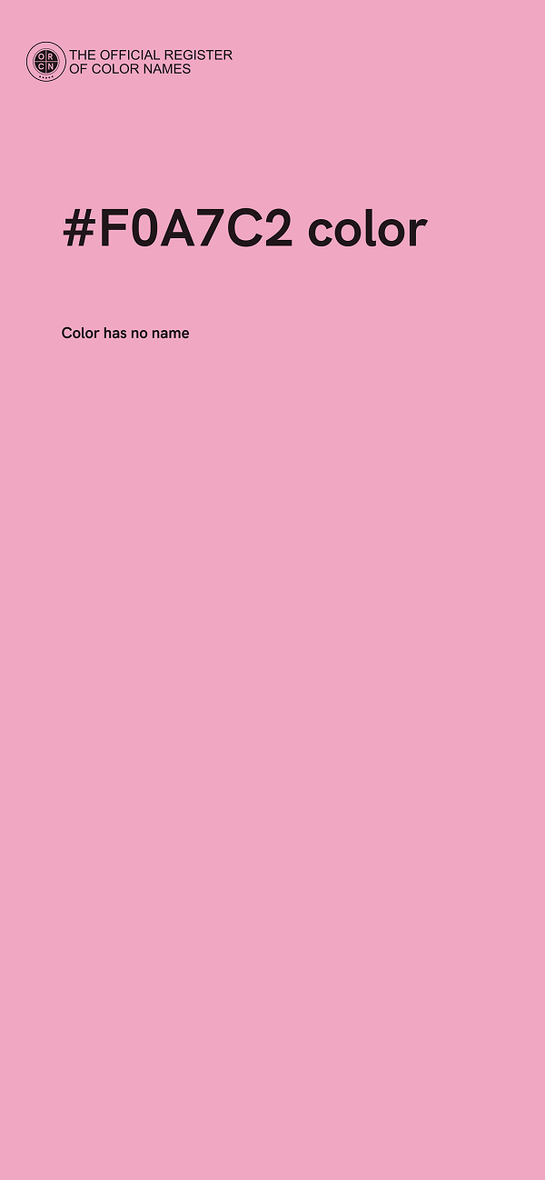 #F0A7C2 color image