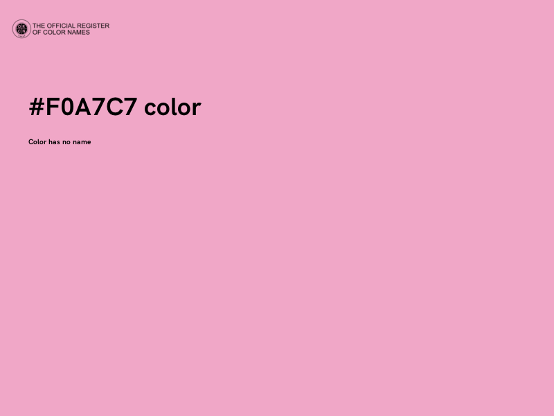 #F0A7C7 color image