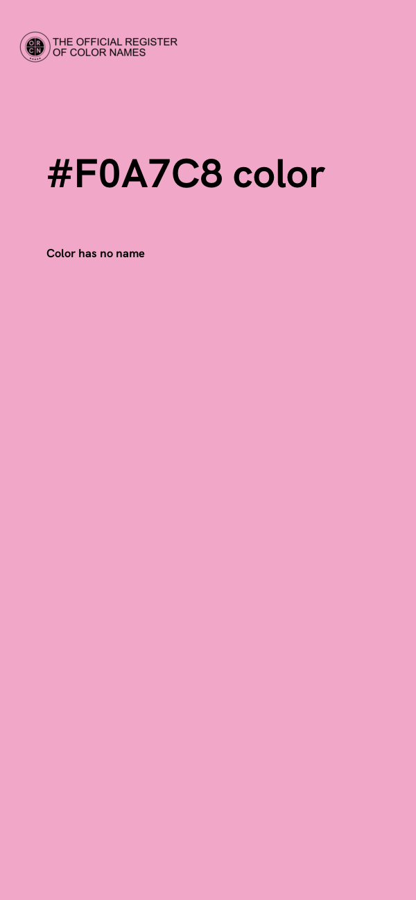 #F0A7C8 color image