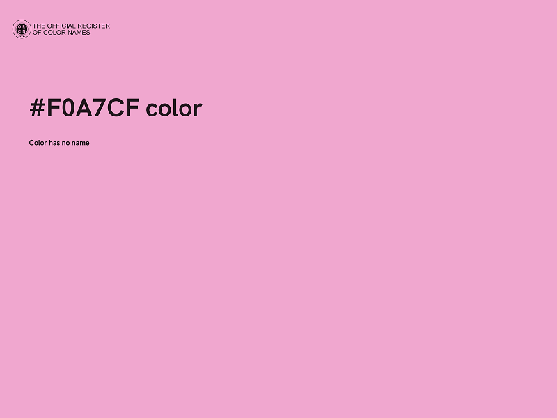 #F0A7CF color image