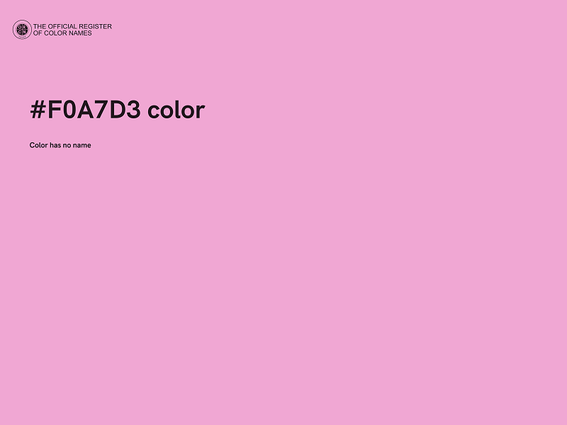 #F0A7D3 color image