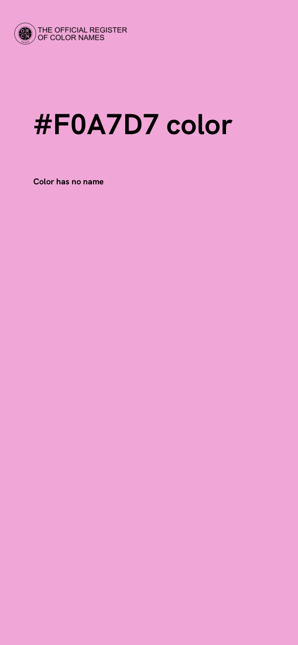 #F0A7D7 color image