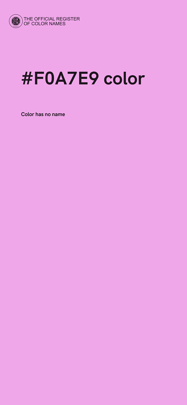 #F0A7E9 color image