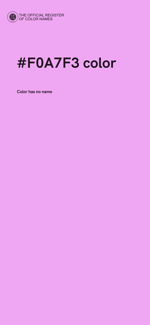 #F0A7F3 color image