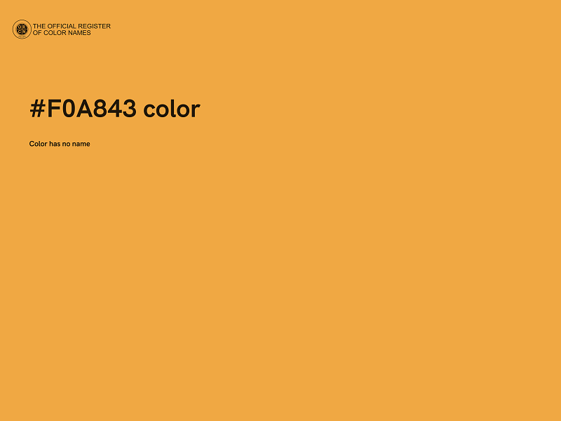#F0A843 color image