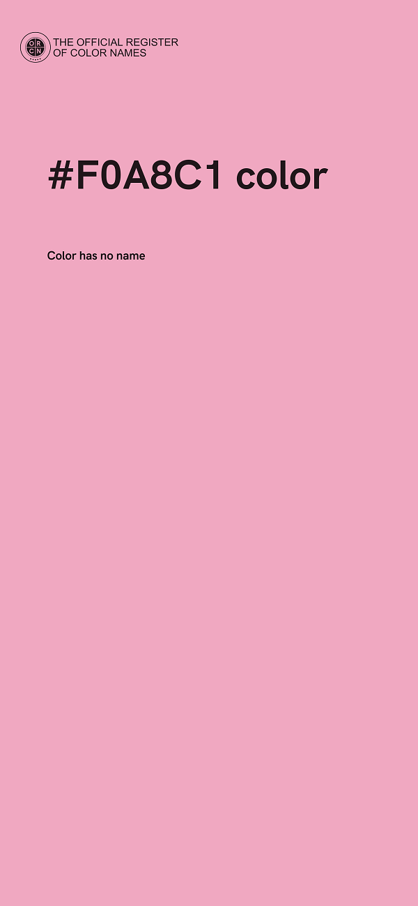 #F0A8C1 color image