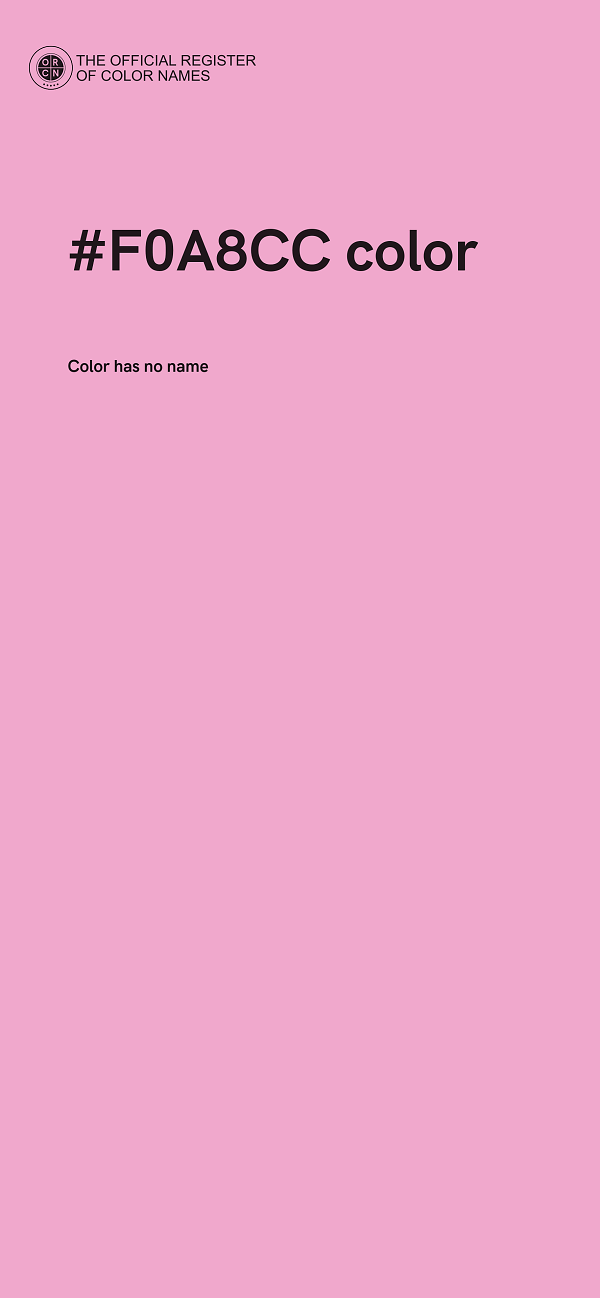 #F0A8CC color image