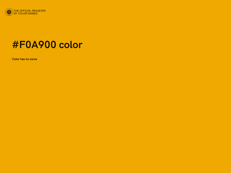 #F0A900 color image