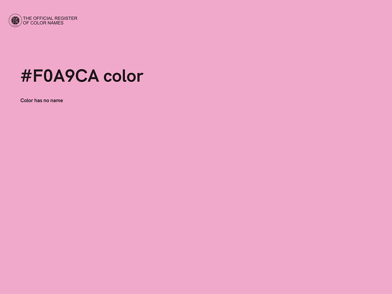 #F0A9CA color image