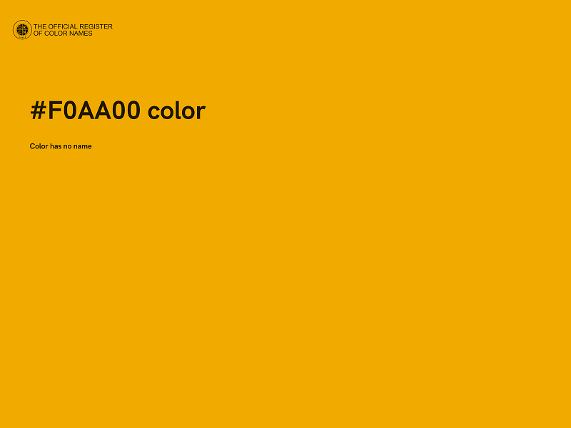 #F0AA00 color image