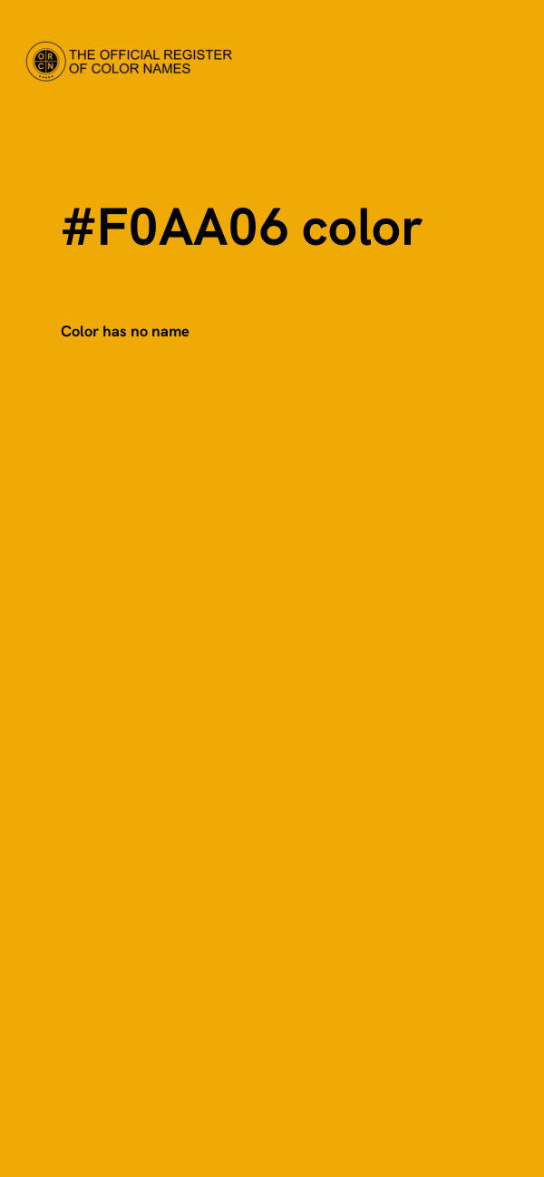 #F0AA06 color image