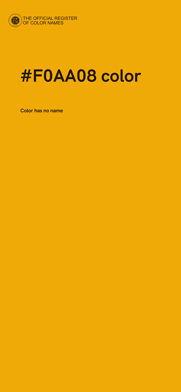 #F0AA08 color image