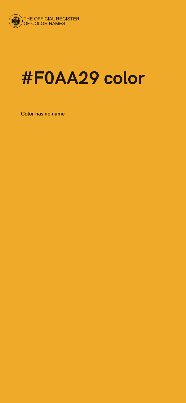 #F0AA29 color image