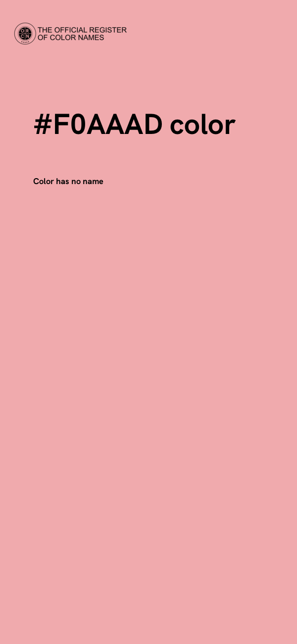 #F0AAAD color image
