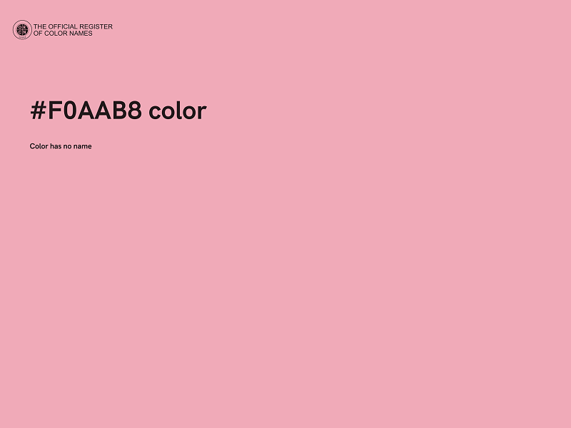 #F0AAB8 color image