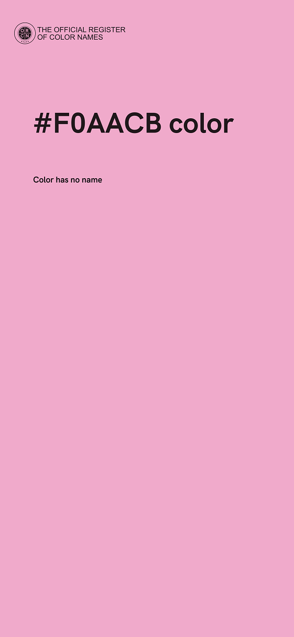 #F0AACB color image