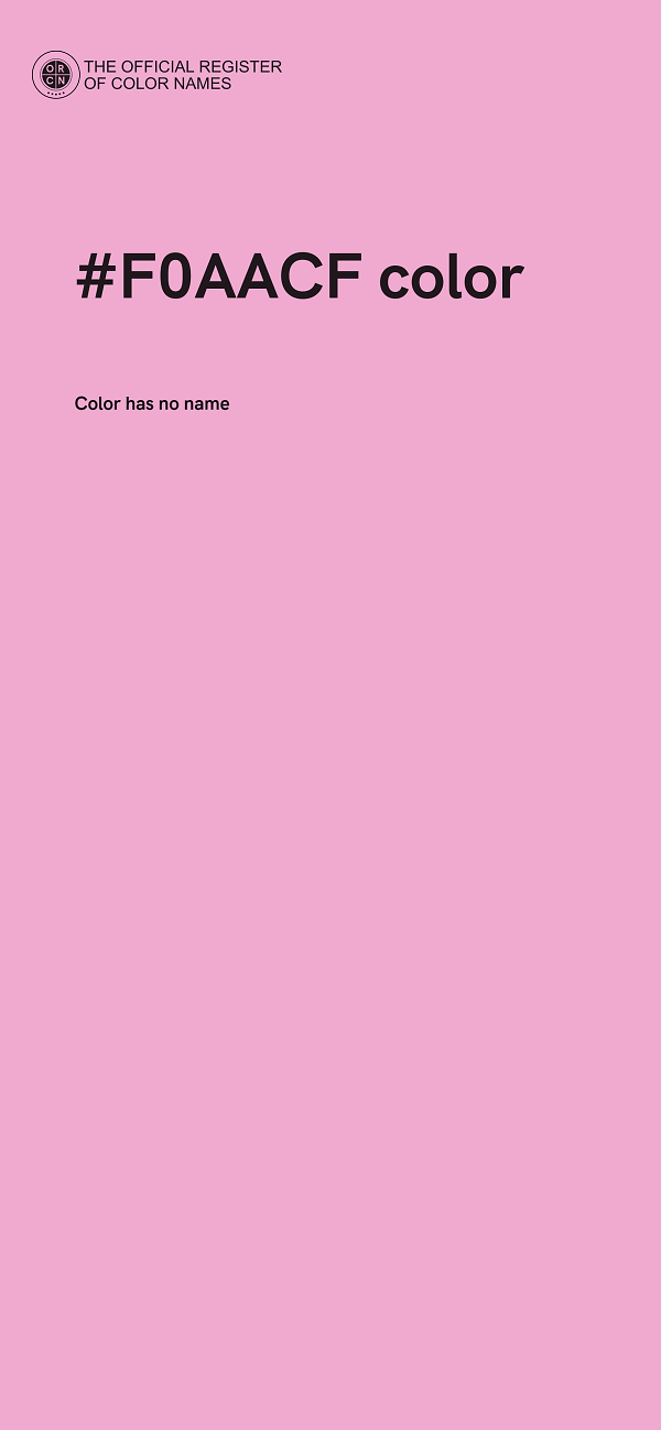 #F0AACF color image