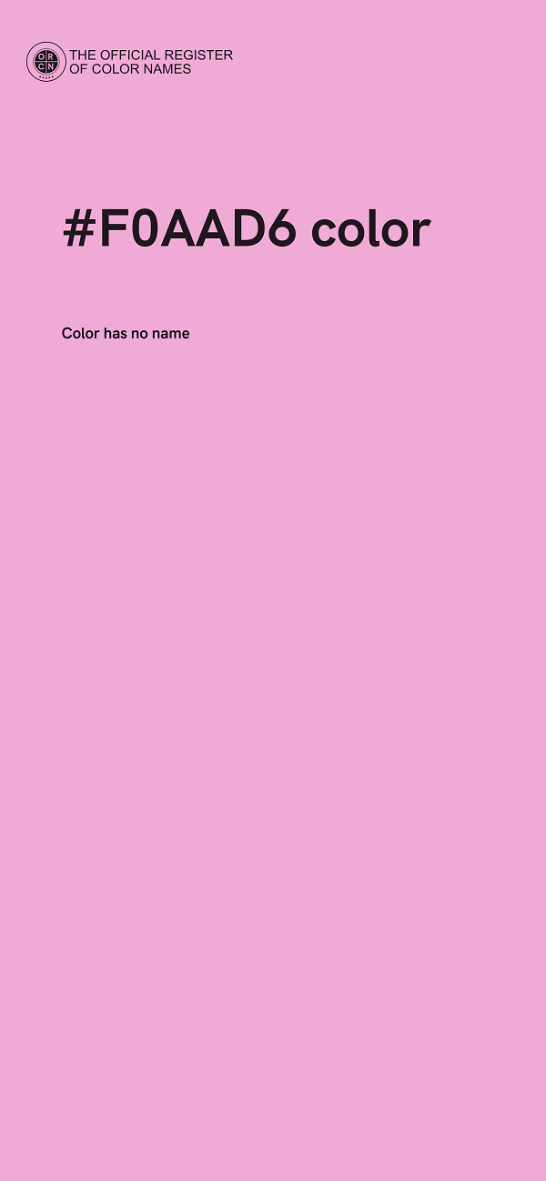 #F0AAD6 color image