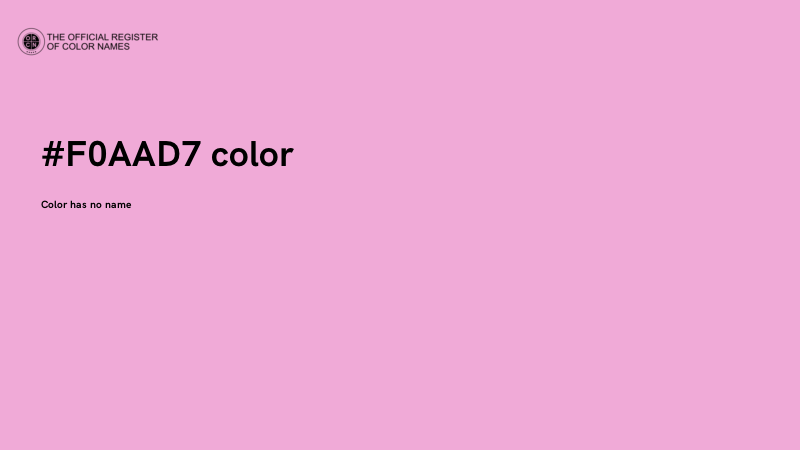 #F0AAD7 color image